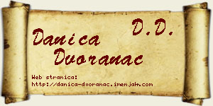 Danica Dvoranac vizit kartica